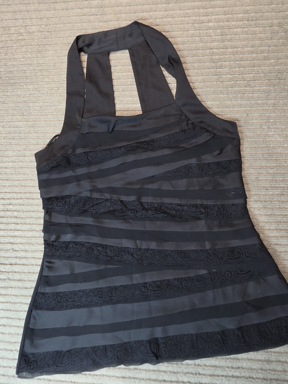 White House Black Market Black Lace-Trim